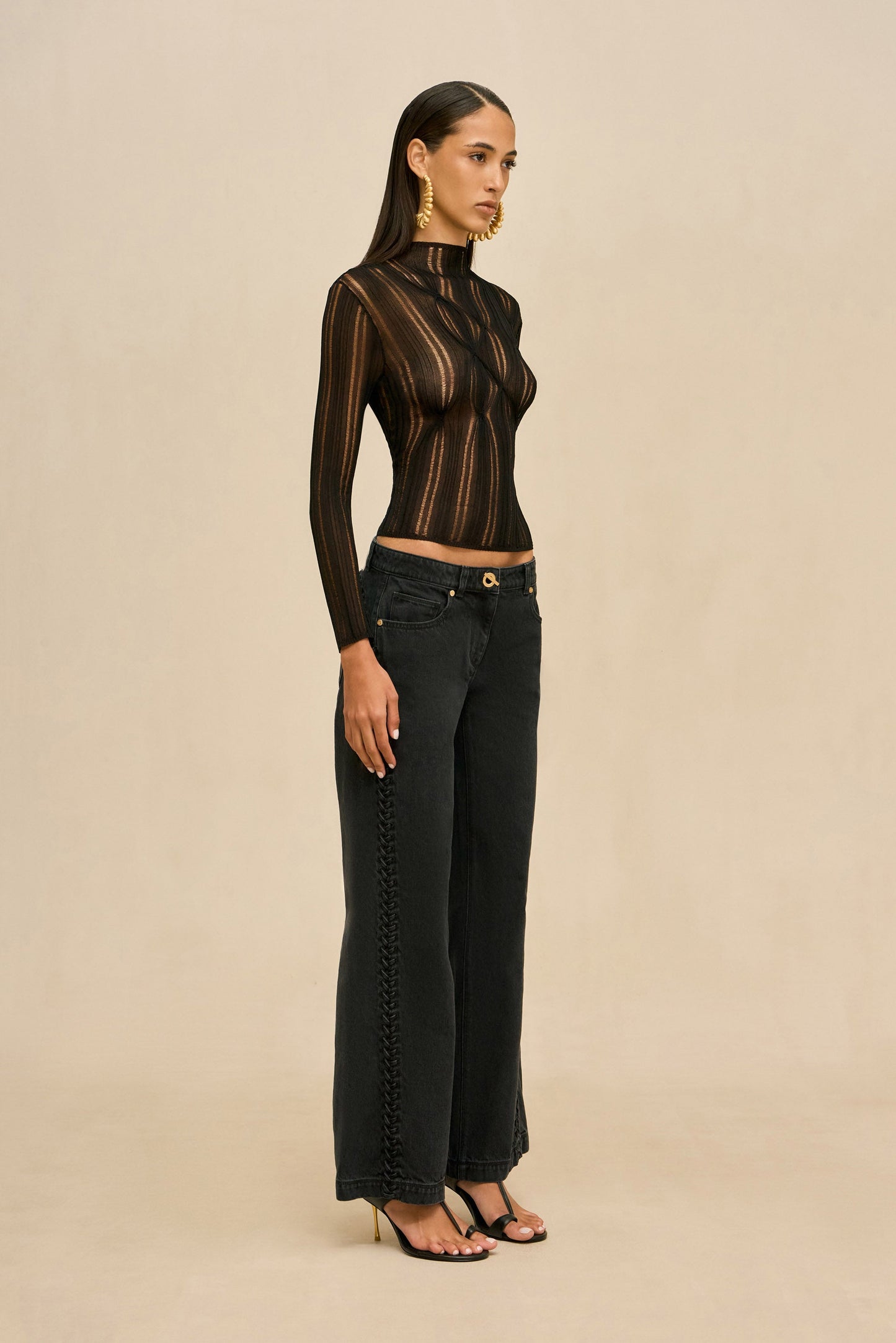 TAI KNIT TOP - BLACK