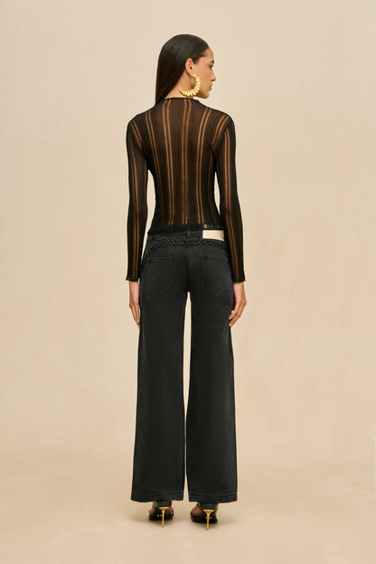 TAI KNIT TOP - BLACK