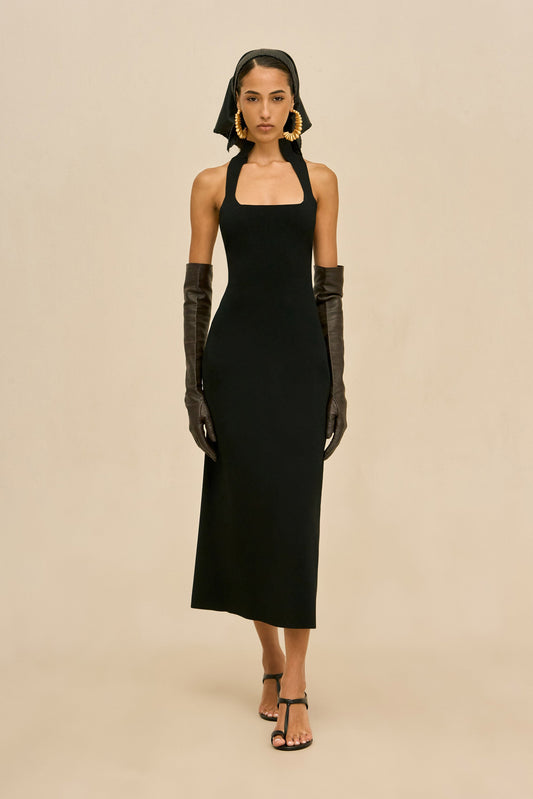 MIRIAN KNIT DRESS - BLACK
