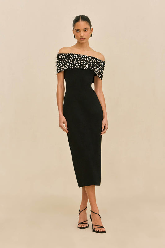 SUZIE KNIT DRESS - BLACK