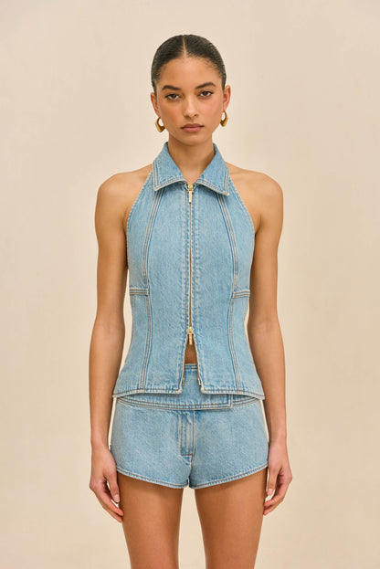 DENNY DENIM SHORT - VINTAGE BLUE