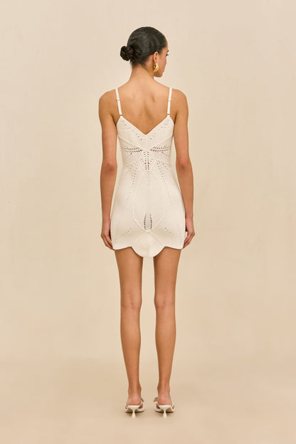 MARLOW KNIT DRESS - OFF WHITE