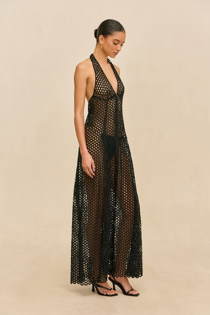 MALIKA COVERUP DRESS - BLACK