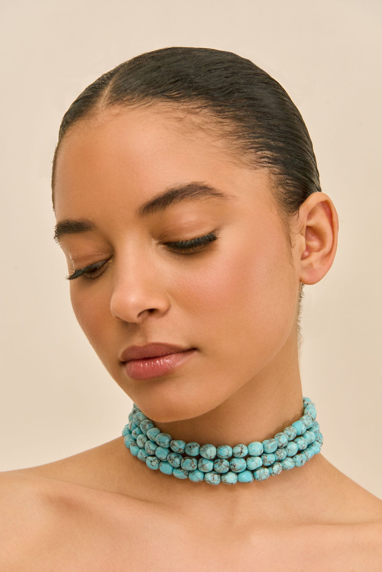 NORA CHOKER NECKLACE - IBIZA TURQUOISE