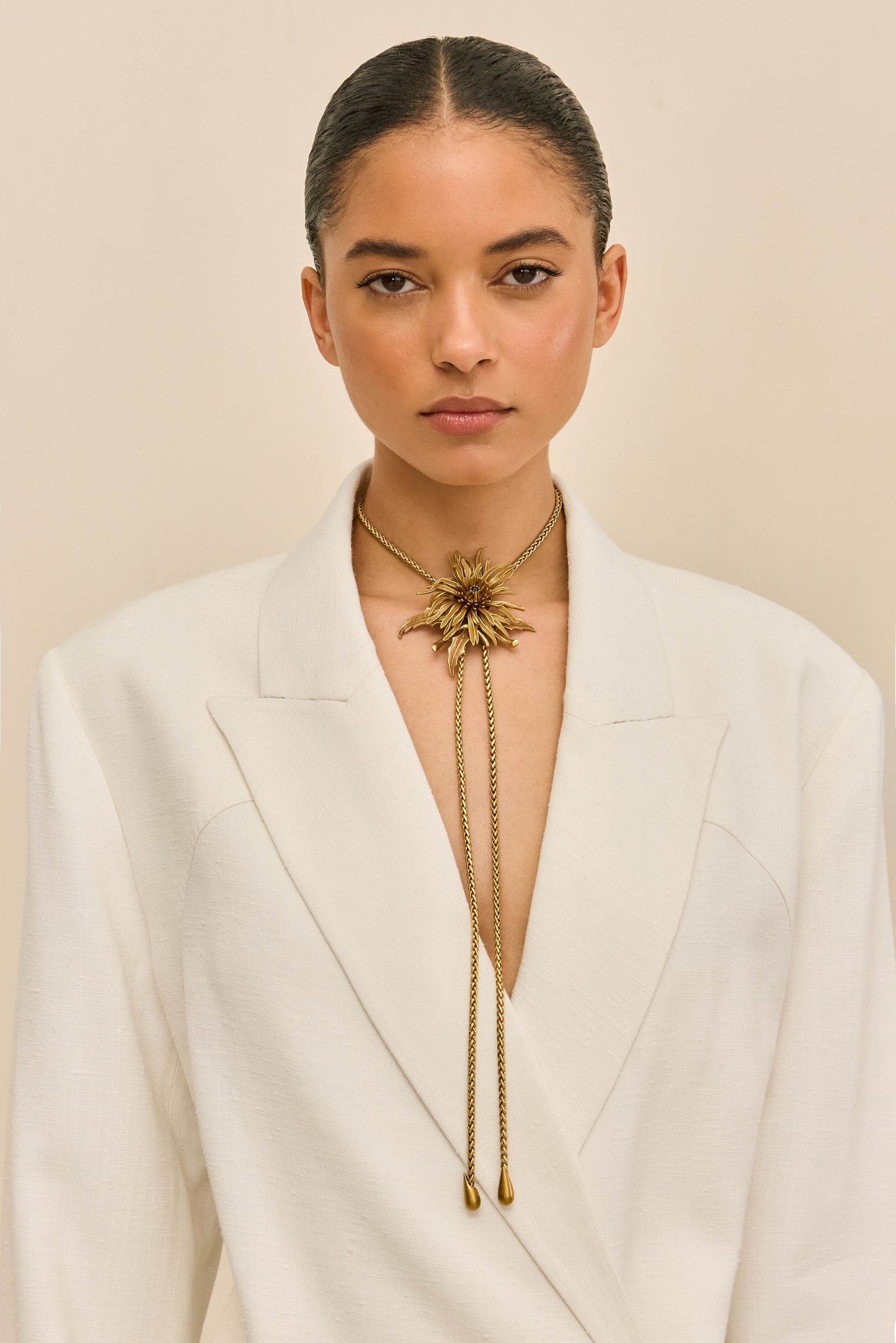 OCTAVIA BOLO NECKLACE - ANTIQUE BRASS