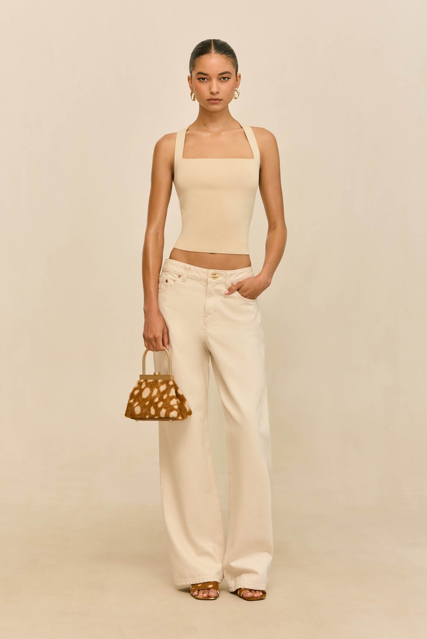 CRAWFORD KNIT TOP - BEACH