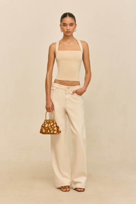 CRAWFORD KNIT TOP - BEACH