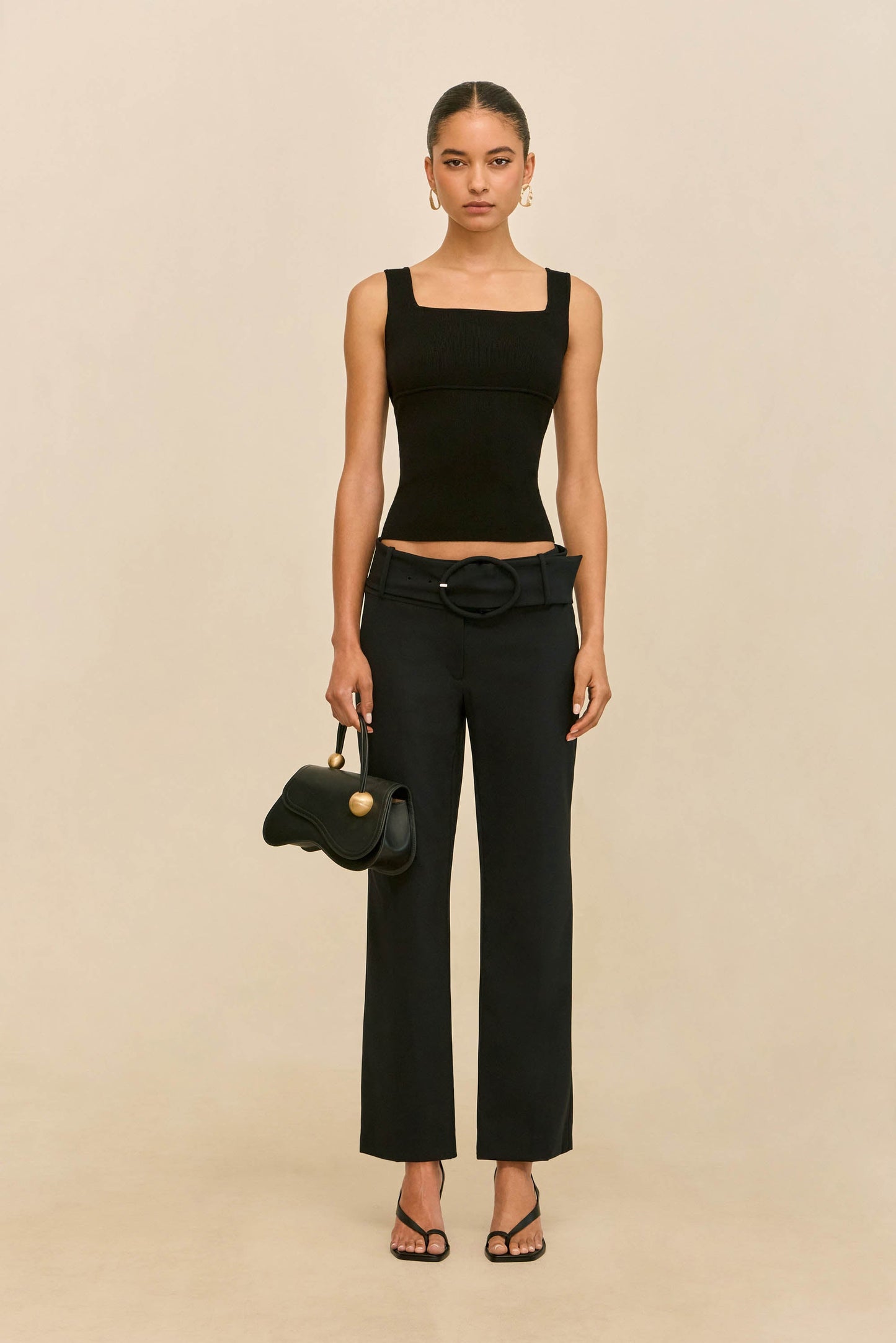LEVI KNIT TOP - BLACK