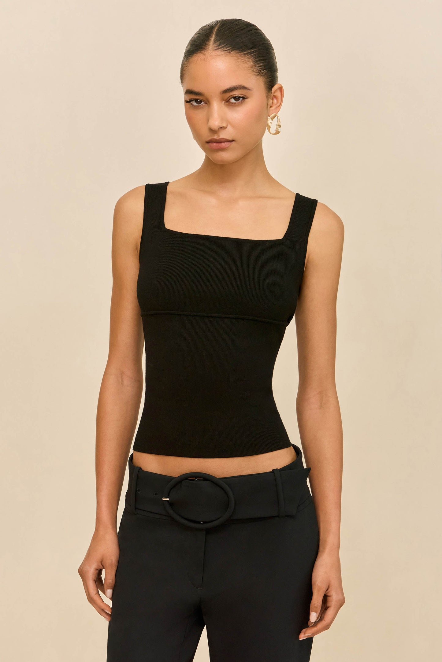LEVI KNIT TOP - BLACK