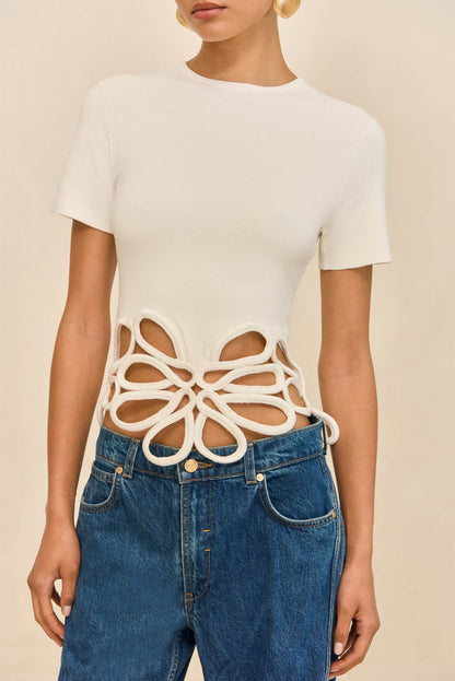 ERES KNIT TOP - OFF WHITE