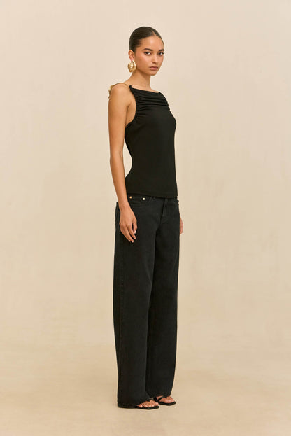 ISIAH TOP - BLACK