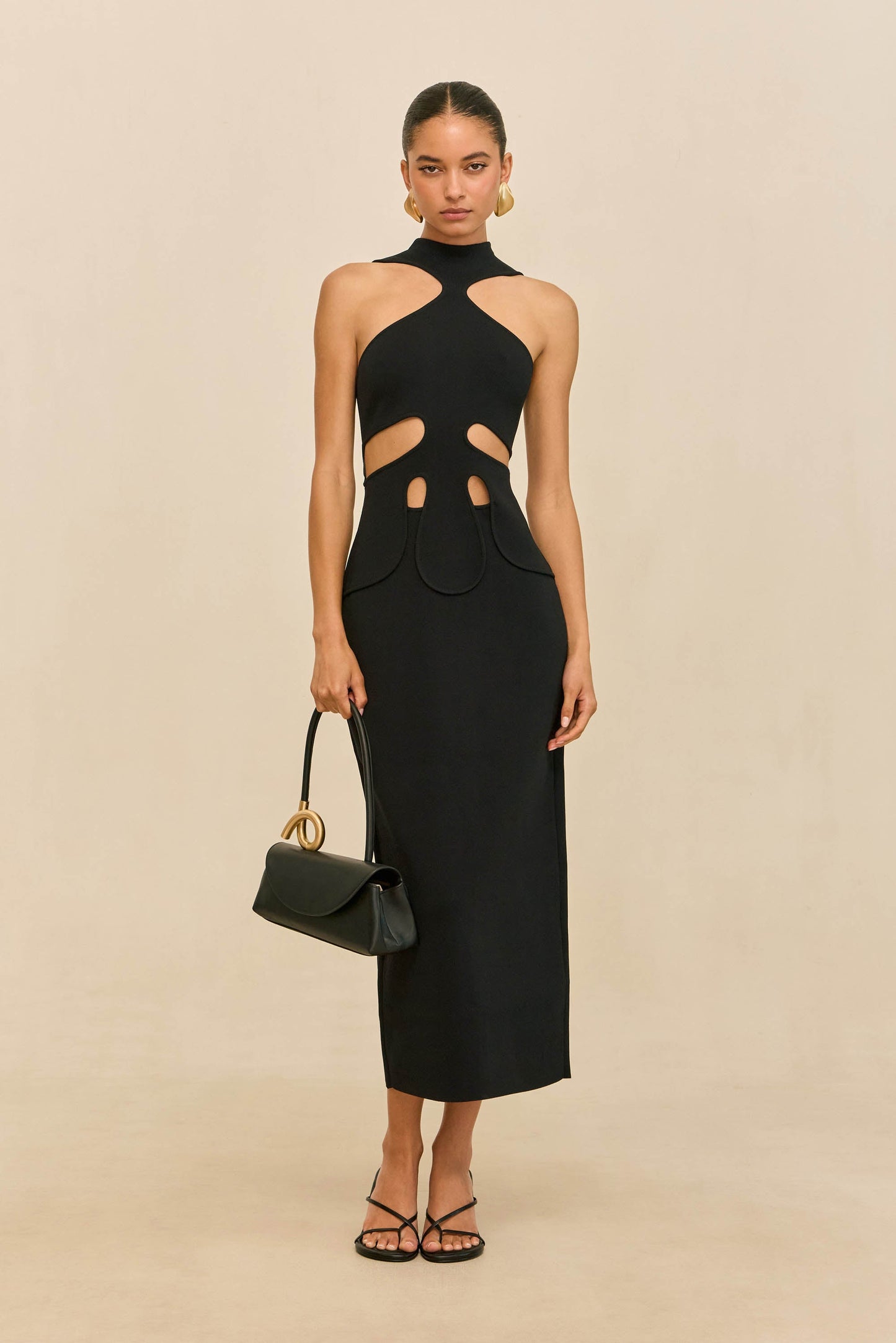 BAYLEE KNIT DRESS - BLACK