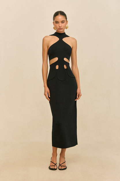 BAYLEE KNIT DRESS - BLACK