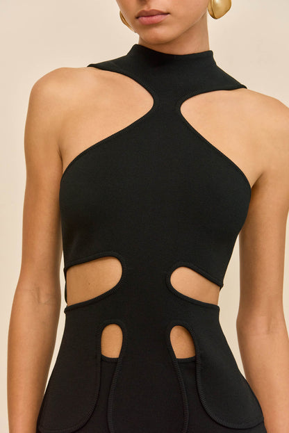BAYLEE KNIT DRESS - BLACK