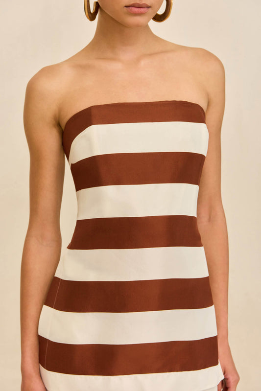 RHETT TOP - LARGE SADDLE STRIPE