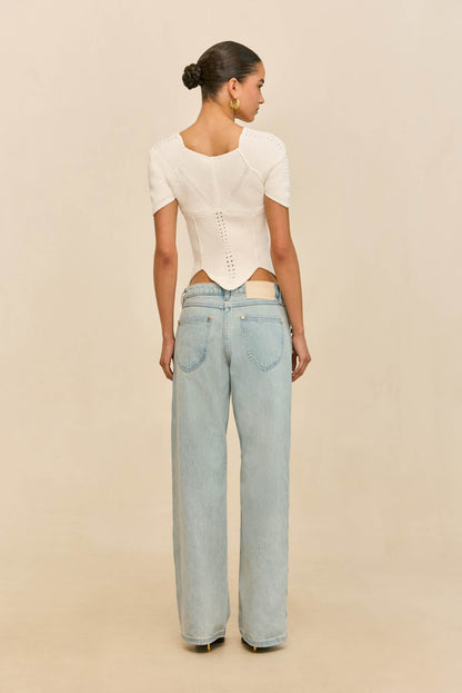 ELIZA KNIT TOP - OFF WHITE