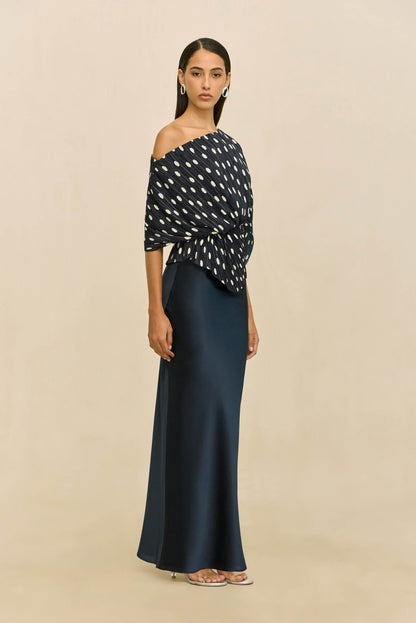 CAMI TOP - SMALL DOT DEEP LAKE