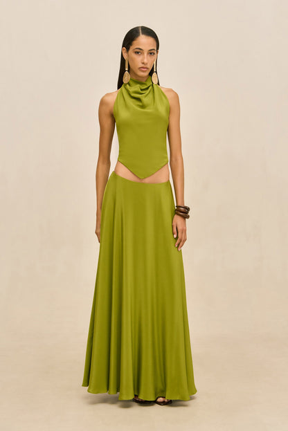 CYRENE SKIRT - CHIVE