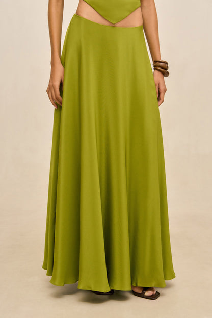 CYRENE SKIRT - CHIVE