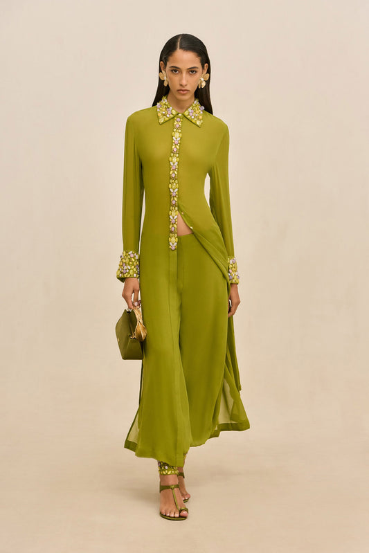 AMALTHEA TOP - CHIVE