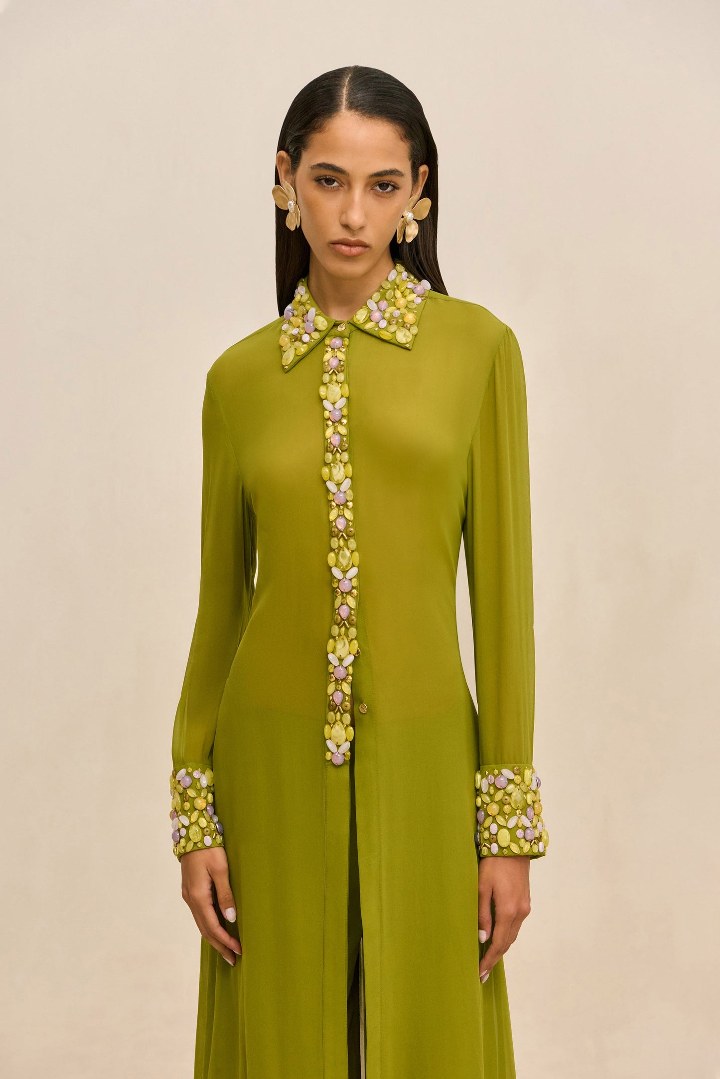 AMALTHEA TOP - CHIVE