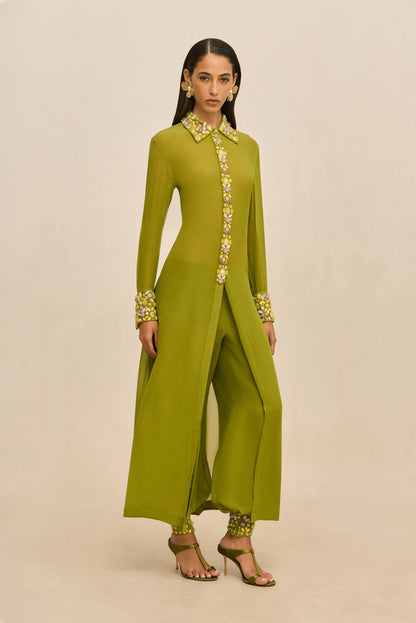 AMALTHEA TOP - CHIVE
