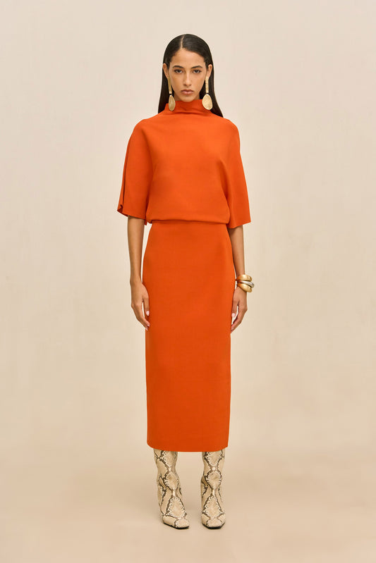KEONI KNIT DRESS - PEPPER