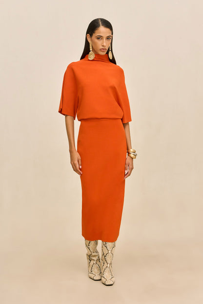 KEONI KNIT DRESS - PEPPER