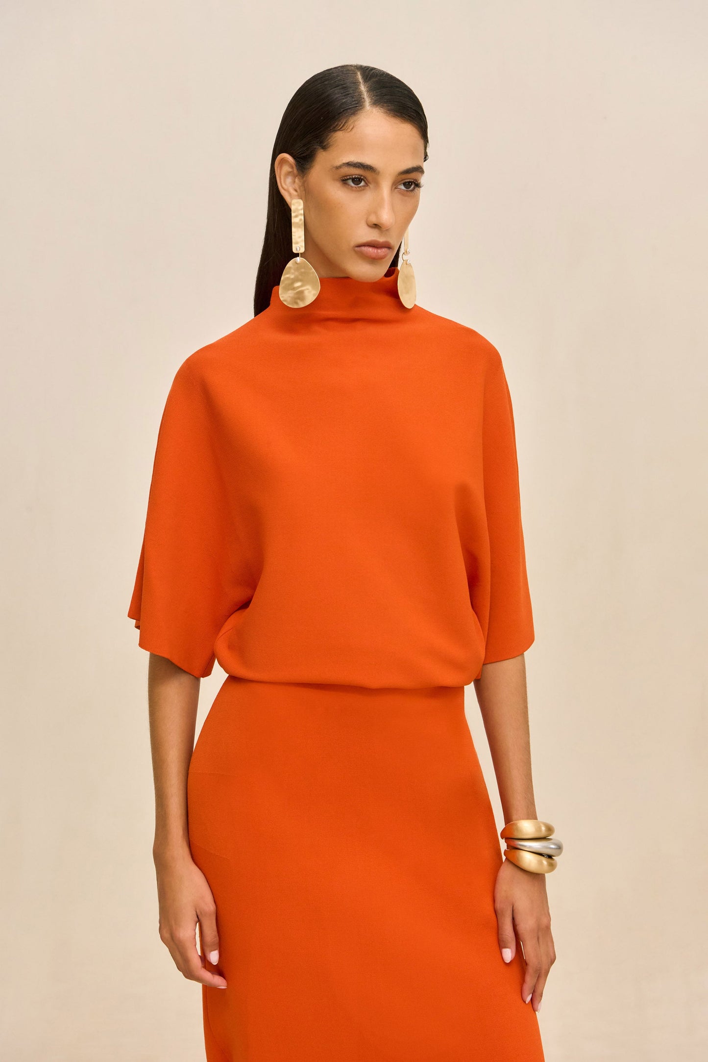 KEONI KNIT DRESS - PEPPER