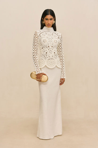 DEIA CROCHET TOP - OFF WHITE