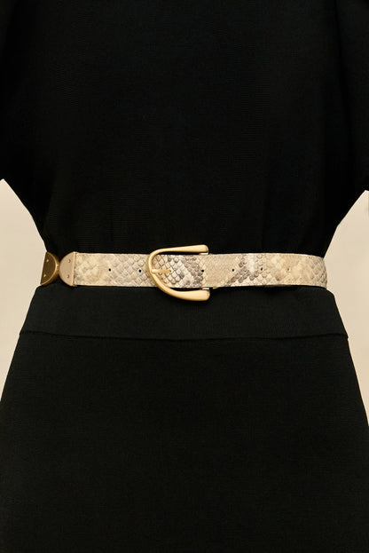 AILANI SWIVEL BELT - FADED PYTHON & BLACK