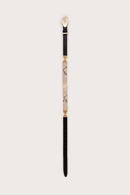 AILANI SWIVEL BELT - FADED PYTHON & BLACK