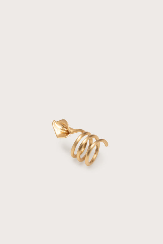 CALLA WAVY RING - BRUSHED BRASS