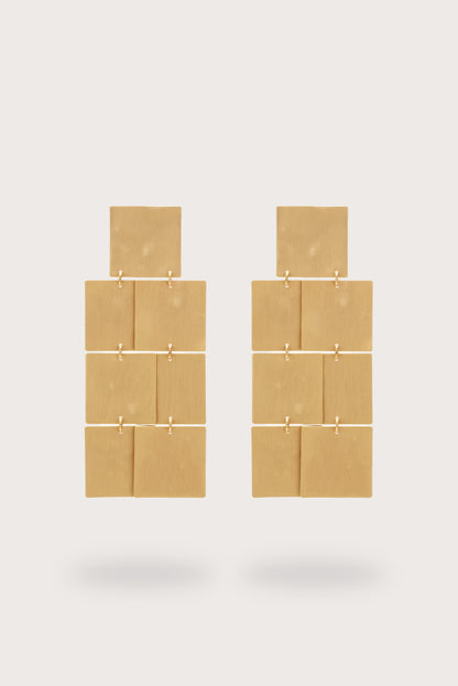 EVELIS EARRING - BRUSHED BRASS