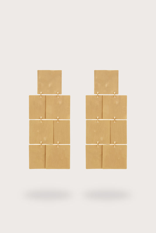 EVELIS EARRING - BRUSHED BRASS