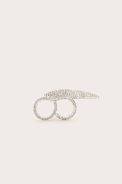 FIORE RHINESTONE RING - SILVER