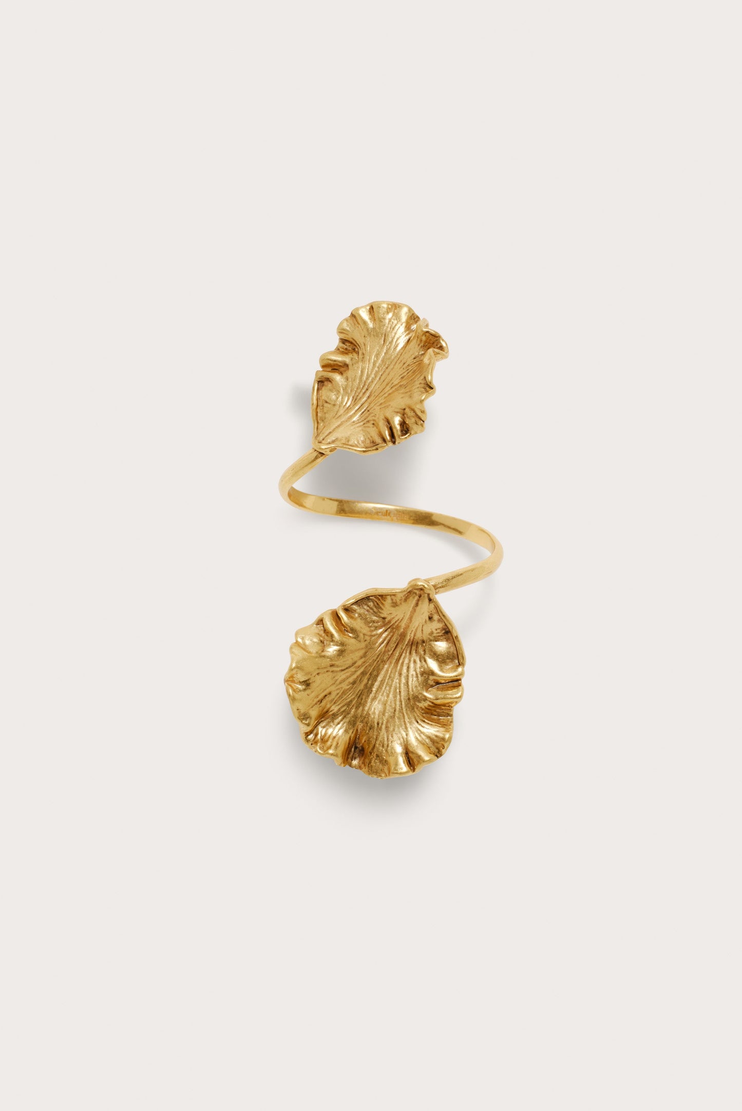 IRIS LEAF CUFF - ANTIQUE BRASS