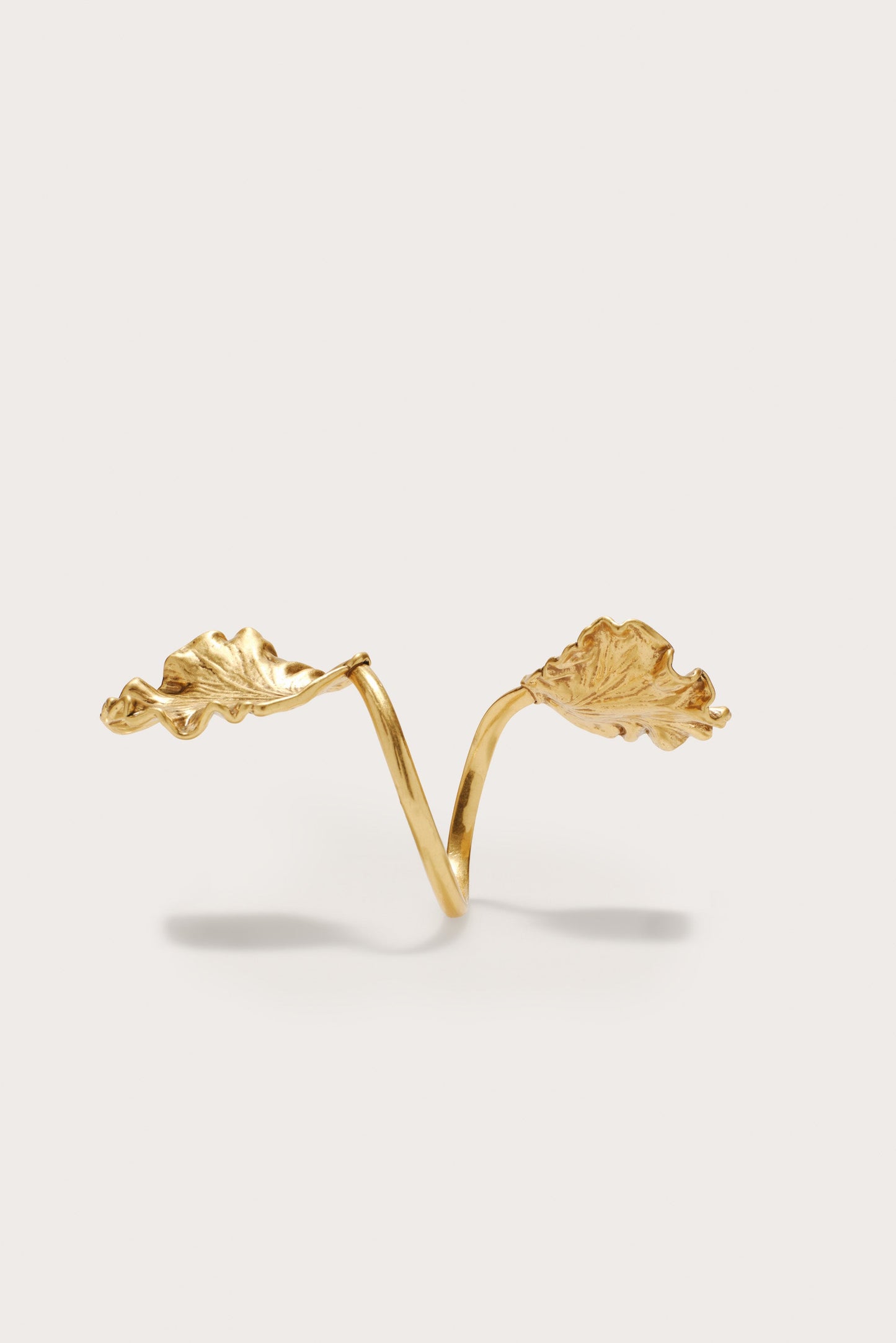 IRIS LEAF CUFF - ANTIQUE BRASS
