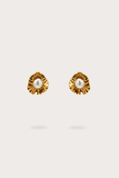 IRIS PERLA MINI EARRING - ANTIQUE BRASS