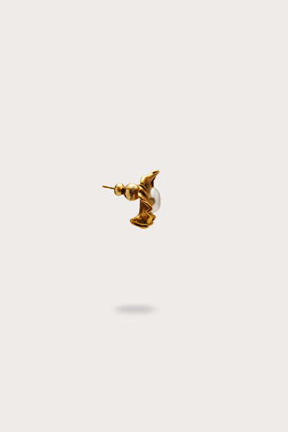 IRIS PERLA MINI EARRING - ANTIQUE BRASS