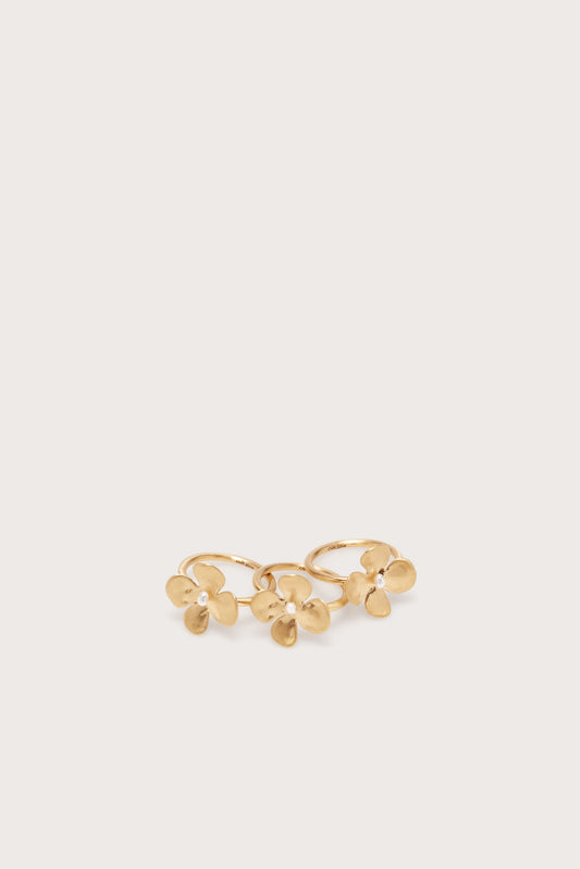 LUCKY MINI RING SET - BRUSHED BRASS