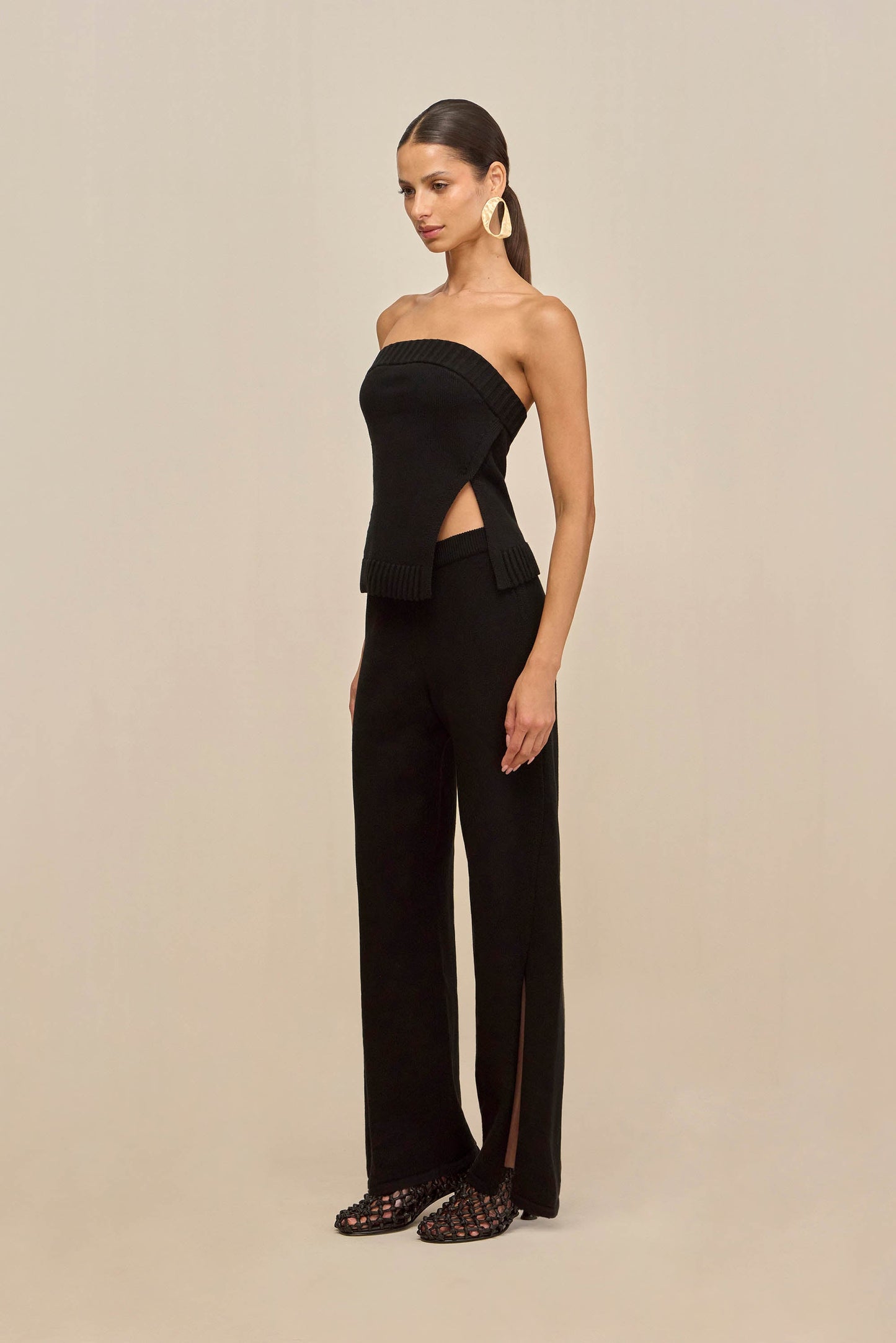 SHANE KNIT PANT - BLACK