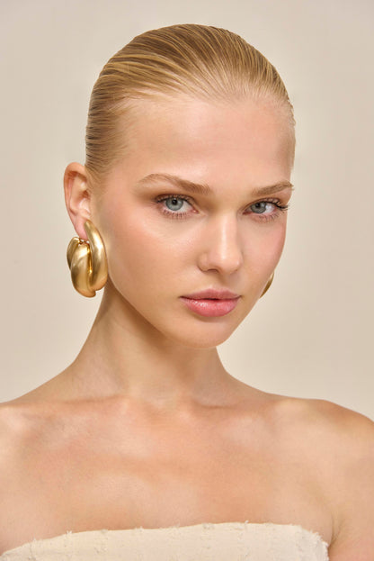 AUDRINA EARRING - BRUSHED BRASS