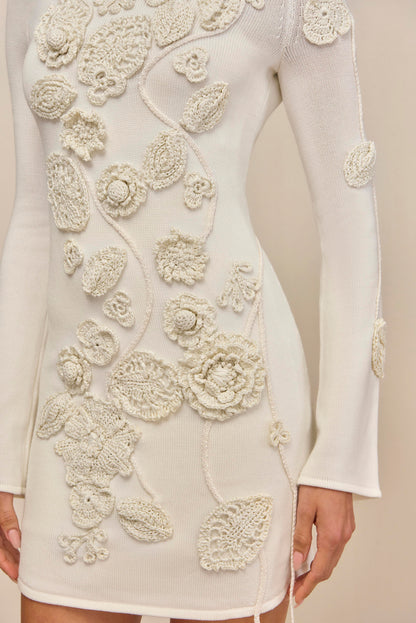KAELA KNIT DRESS - OFF WHITE
