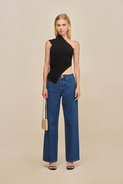 DEL KNIT TOP - BLACK