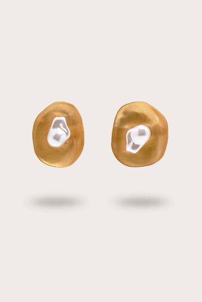 MARZIA EARRING - BRUSHED BRASS
