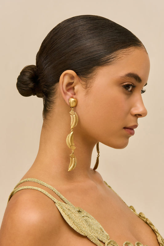 NEEMO TRIO EARRING - ANTIQUE BRASS