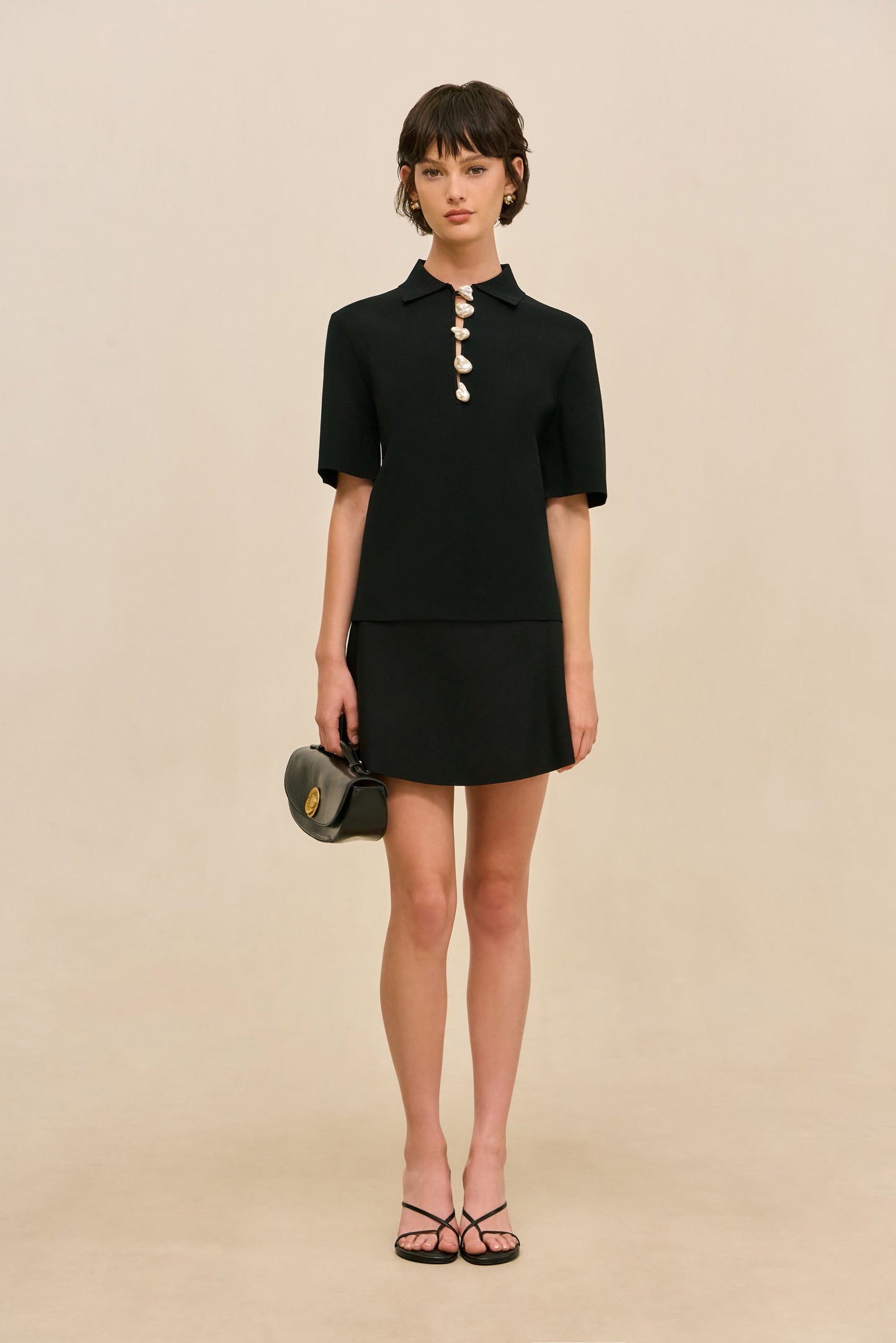 ROM KNIT SKIRT - BLACK