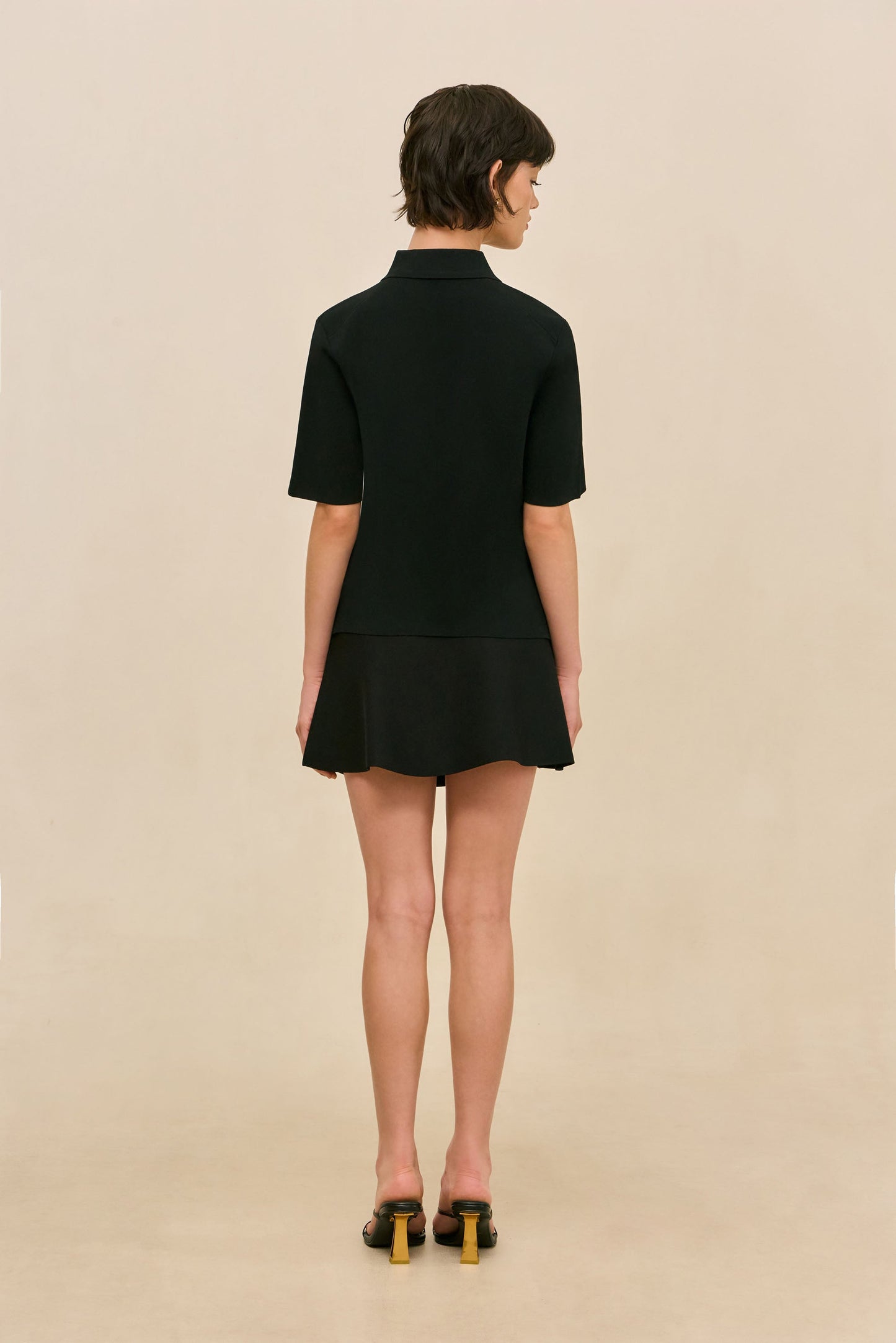 ROM KNIT SKIRT - BLACK