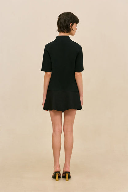 JAFFA KNIT TOP - BLACK